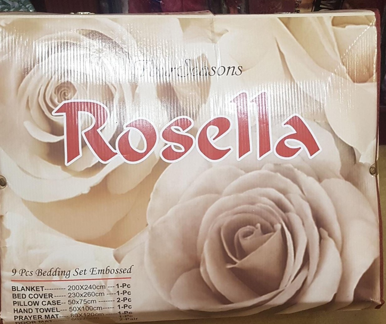 ROSELLA EMBOSSED 9PCS SET  BOX