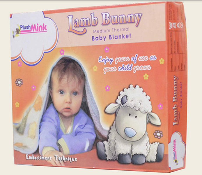 Lamb Bunny-Printed (Emb) Cot Baby 1Ply