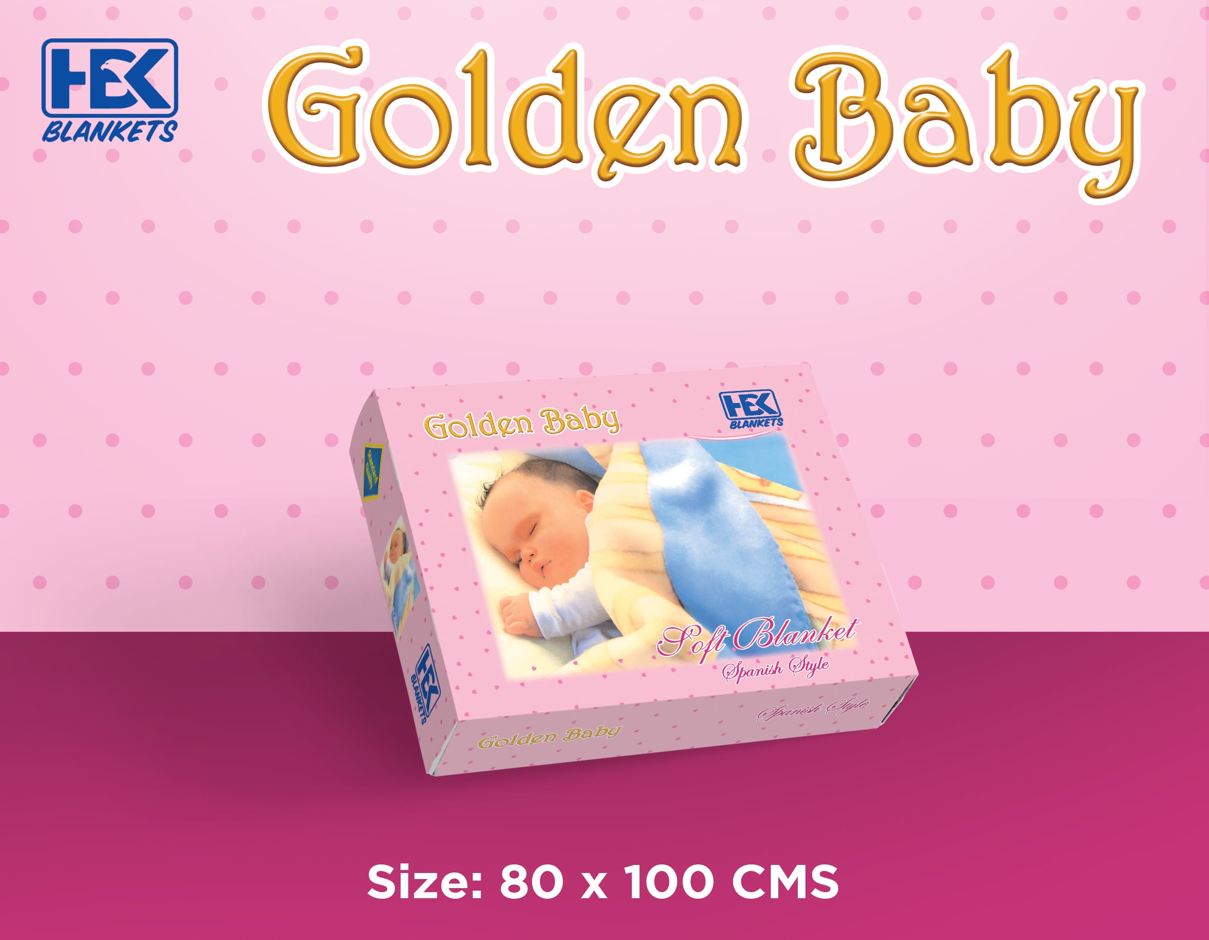 Golden Baby 1 Ply Blanket   20 Pcs GIFT BOX