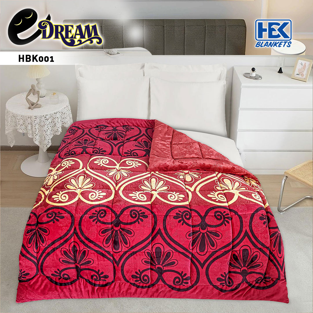 E Dream Embossed Quilted Comforter Flannel HBK