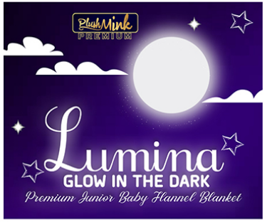 LUMINA GLOW IN THE DARK LIGHT WEIGHT BABY BLANKET (PLUSH MINK)