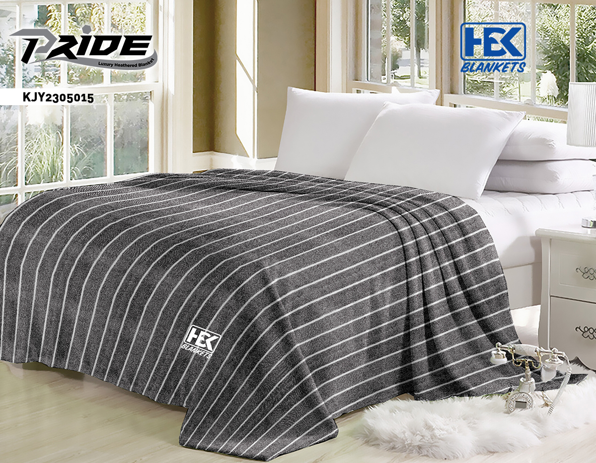 Pride Luxury Heathered Flannel 1 Ply Double Bed Blanket HBK
