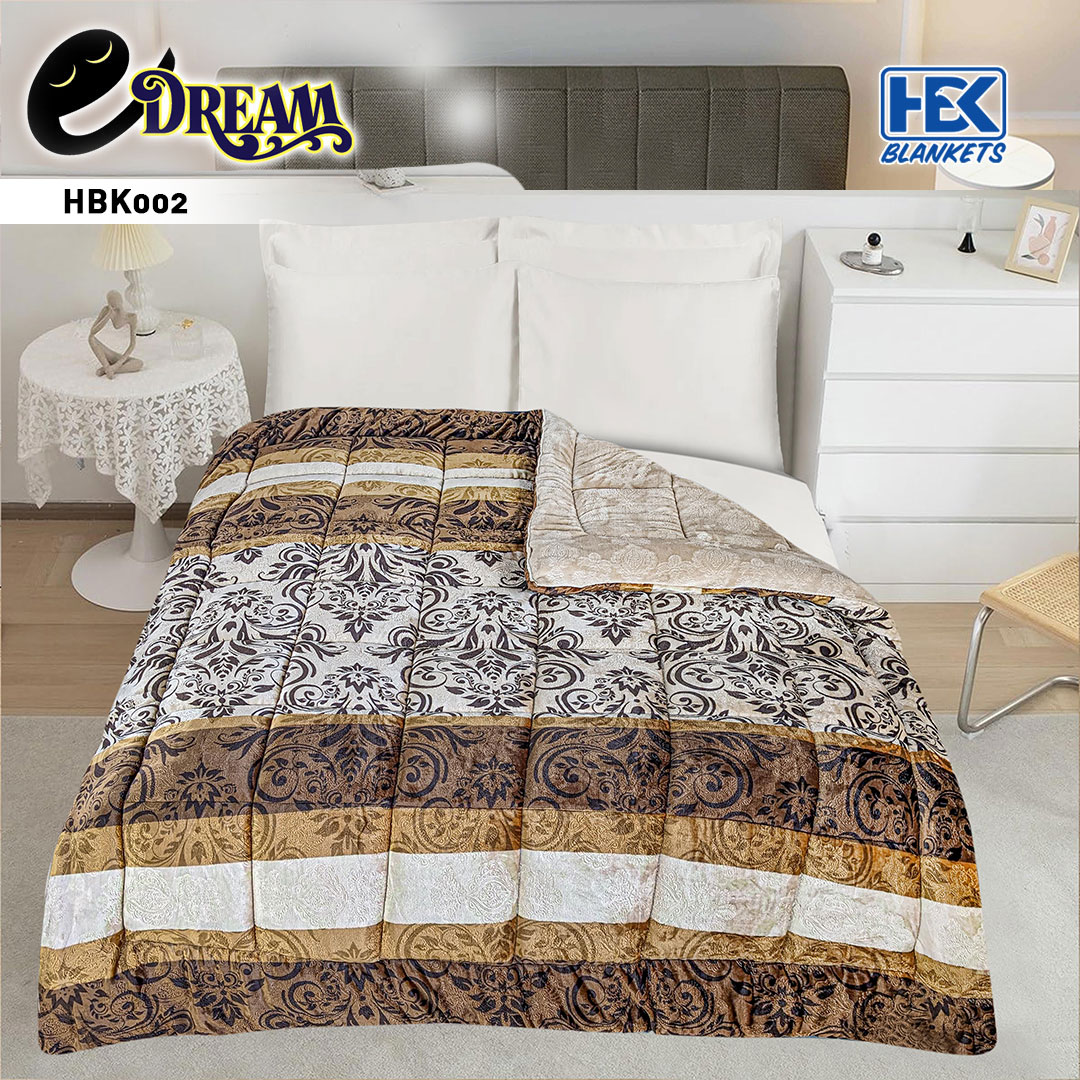 E Dream Embossed Quilted Comforter Flannel HBK