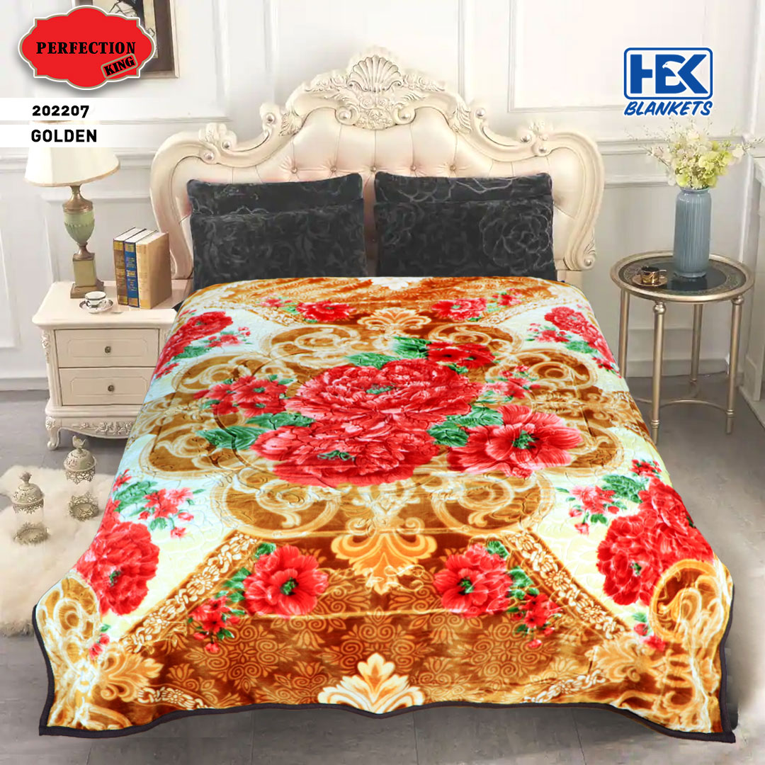 Perfection King 2 Ply Double Bed Embossed Blanket  5 Pcs HBK