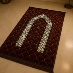 AL HARAMAIN With Premium Bag (RBP) Heavy Quilted Emb Prayer Mat (1.3 Kg) ( 80*120 ) Crtn Pack 24 pcs