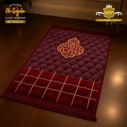 AL SAJDA With Fancy Long Bag (RBP) Heavy Quilted  Prayer Mat (1.3 Kg) ( 80*120 ) Bail Pack 30 pcs