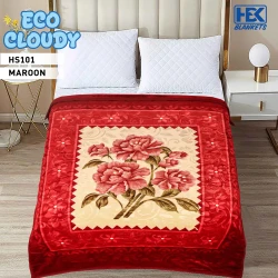Eco Cloudy 2 Ply Double Bed Embossed Blanket HBK Blankets