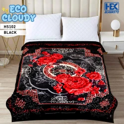 Eco Cloudy 2 Ply Double Bed Embossed Blanket HBK Blankets