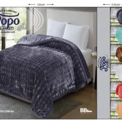 POPO BLANKET 2 PLY 220X240 CM 6 P.BBBL Blanket