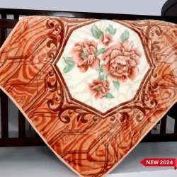 ROYAL BABY  PRINTED EMBOSSED  COT 1 PLY BABY BLANKETS