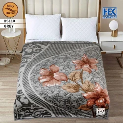Silky Thread 2 Ply Double Bed Embossed Blanket HBK BLANKETS  195*235 CMs